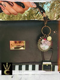 Image 3 of Enchanting Unicorn hand painted bag charm keychain 