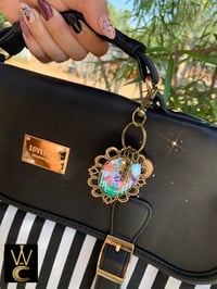 Image 2 of Happily Ever After hand painted bag charm and keychain 