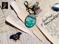 Image 2 of Frog Spotting hand painted bag charm and keychain 