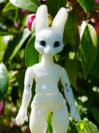 Image 2 of Miniature Shapeshifter "Bunny" Ball Jointed Doll Blank Base (White , Chubby Body)