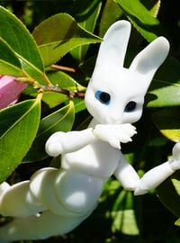 Image 4 of Miniature Shapeshifter "Bunny" Ball Jointed Doll Blank Base (White , Chubby Body)