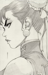 ORIGINAL ART SIGNED LADY LI PENCIL