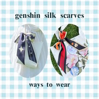 Image 5 of GENSHIN SILK SCARF - SCARAMOUCHE