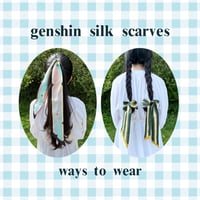 Image 7 of GENSHIN SILK SCARF - SCARAMOUCHE