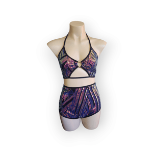 Image of LA Fireworks Lace-Up Sequin Bottoms