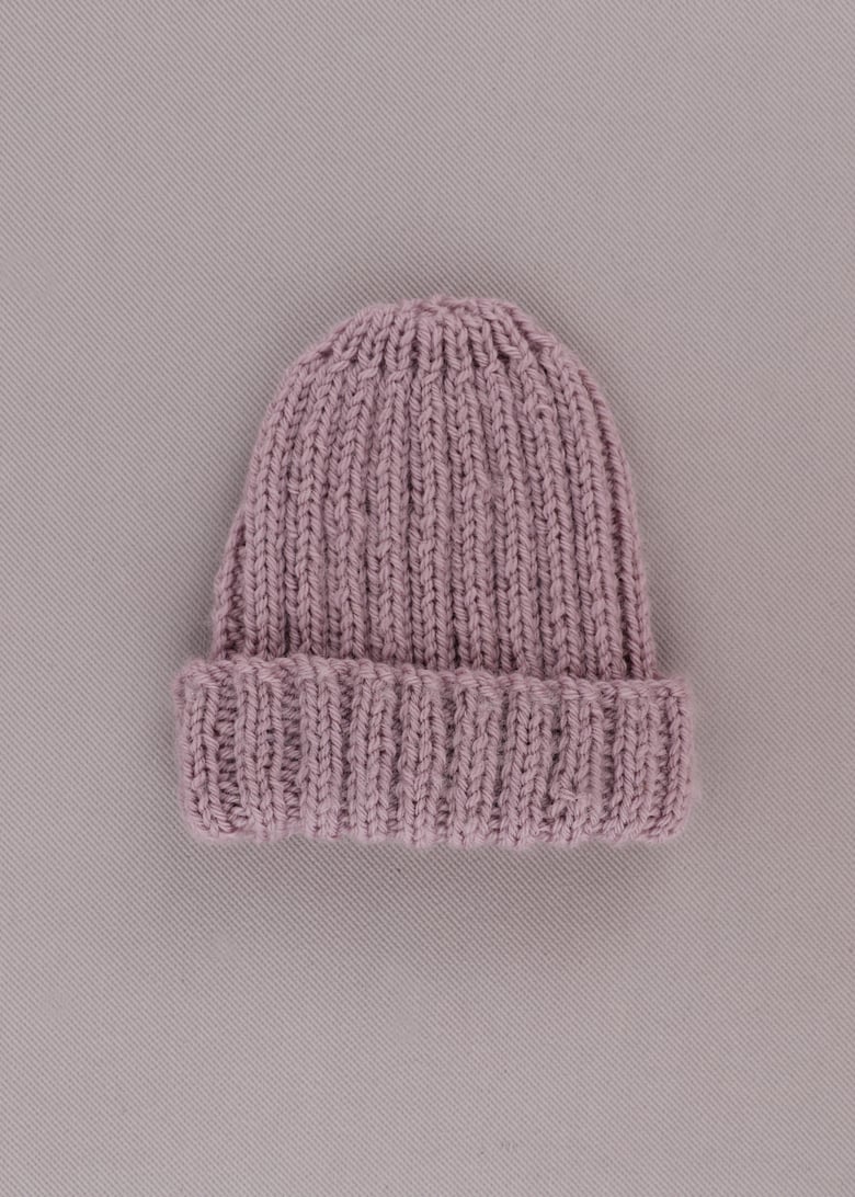 Image of Mauve Baby Beanie