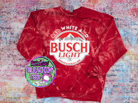 Red White N bsch light Red Sweatshirt