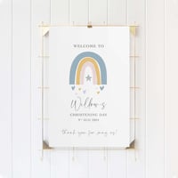 Rainbow + Hearts - Christening Welcome Sign 