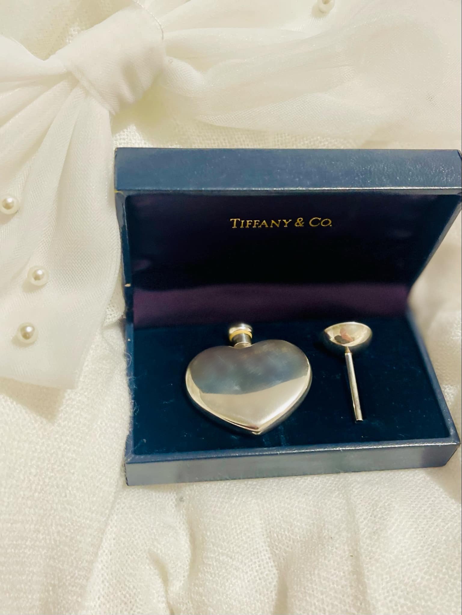 Vintage Tiffany & Company Sterling Silver outlet Heart Perfume bottle