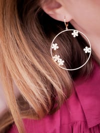 Image 4 of Grandes Boucles d'Oreilles MYRIA RING - Or/Argent