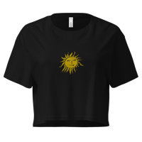 Image 1 of Embroidered sun crop top