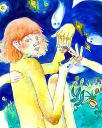 Image 3 of A4 - Moi et moi - illustration originale