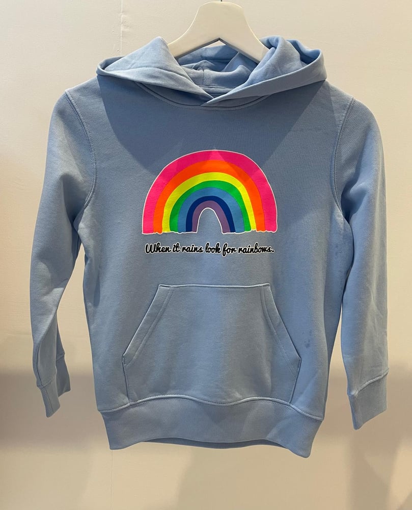 Image of Kids Blue Rainbow Hoodie