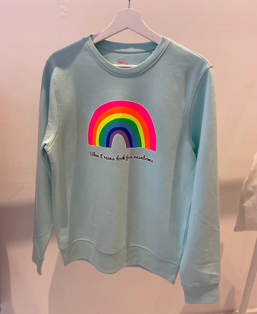 Image of Caribbean Blue Rainbow Sweatshirt