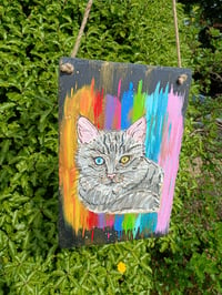 Bowie cat ~ original slate