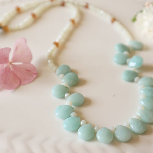 Image of Collier pétales d'amazonite 