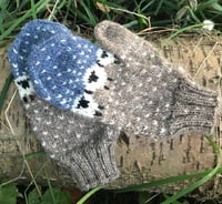 Image 1 of Baa-ble mittens - Oatmeal - Ready to ship