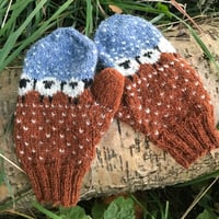 Image 2 of Baa-ble mittens - Ginger autumn - Ready to ship