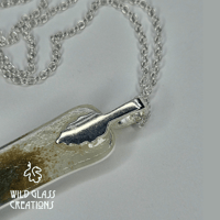 Image 3 of Blue Fused Glass Necklace