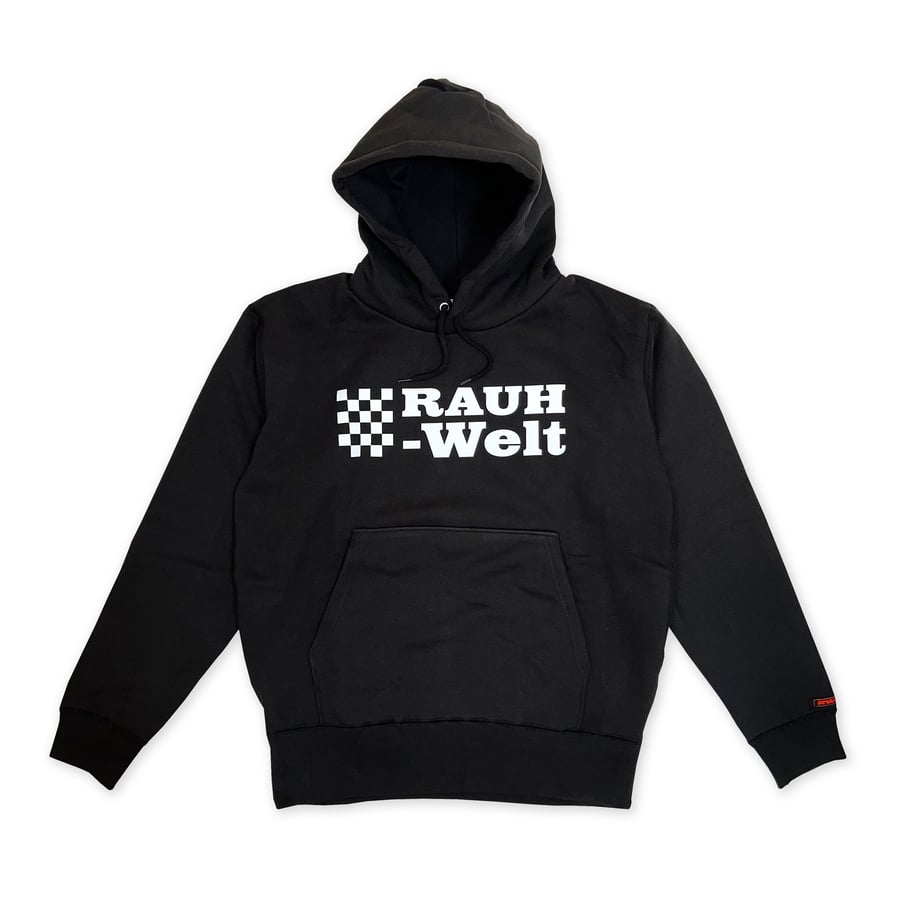 Image of Chequered Hoodie Black