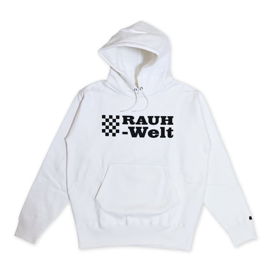 Image of Chequered Hoodie White