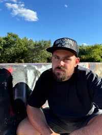 Image 2 of Mr. Death Black/Black Trucker Hat