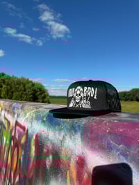 Image 4 of Mr. Death Black/Black Trucker Hat