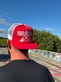 Image 2 of Mr. Death Red/White Trucker Hat