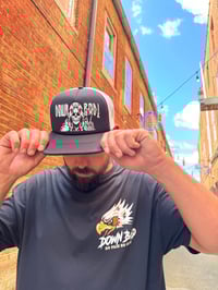 Image 9 of Mr. Death Black/White Trucker Hat