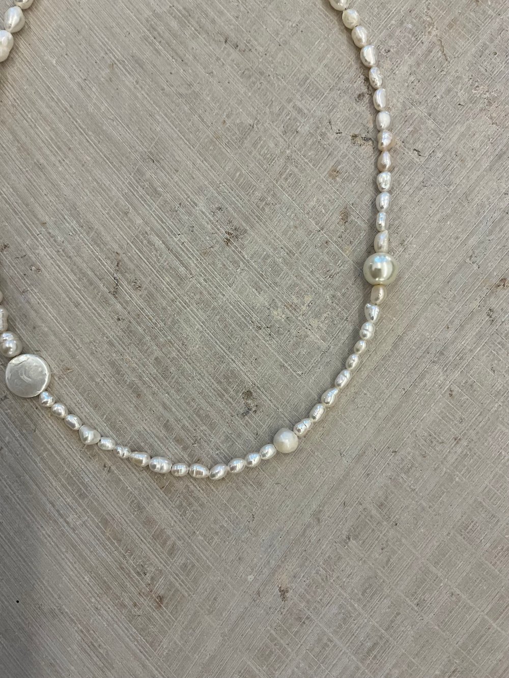 Unique sweet water pearls necklace no 09.06