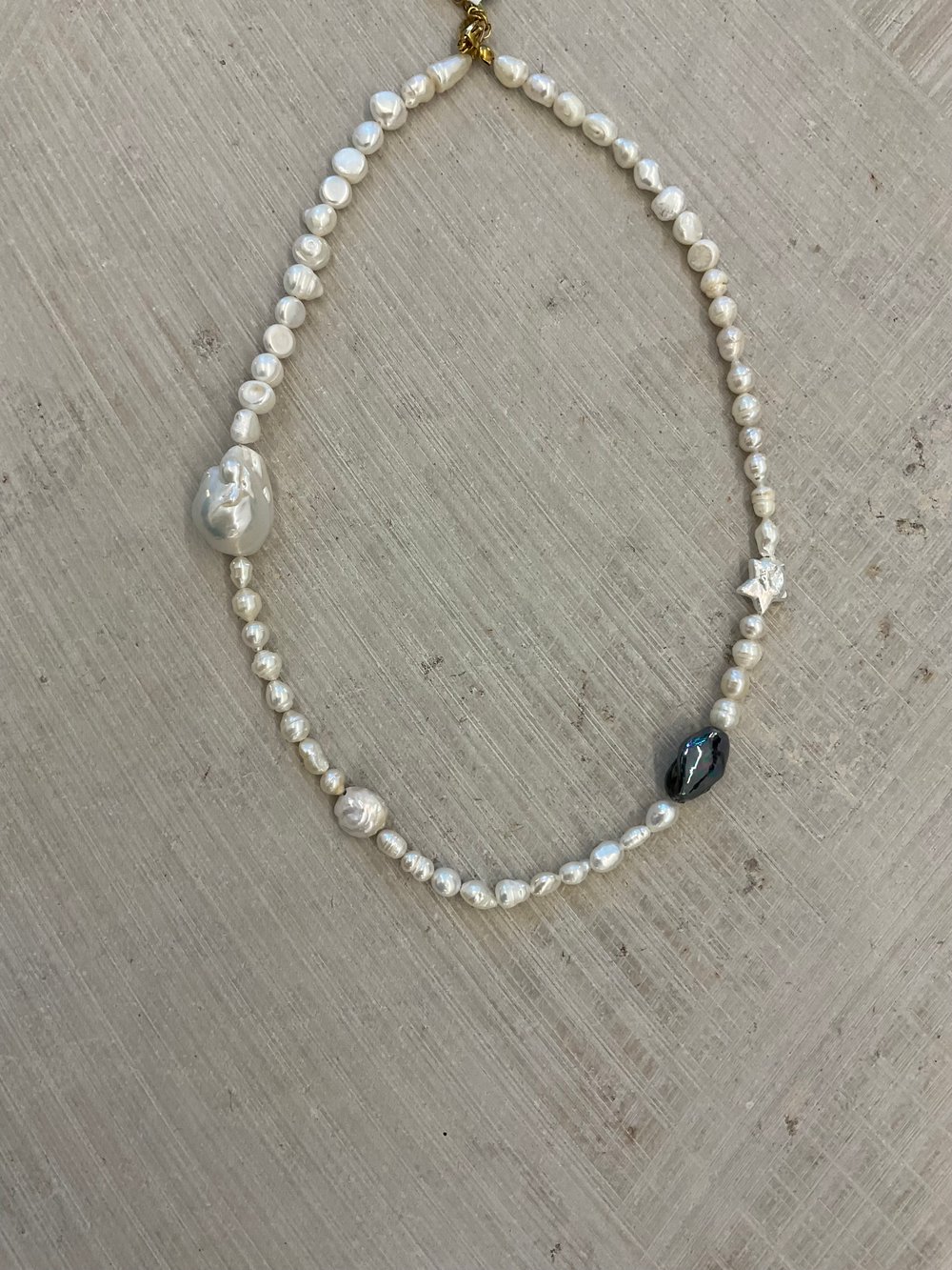 Unique sweet water pearls necklace no 09.08