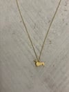 Gold dog necklace 