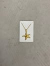 Gold stainless steel necklace with starfish 