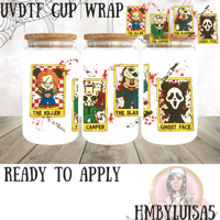 Horror x Mickey UV DTF cup wrap 
