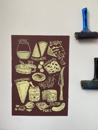 Image 1 of Cheese Board A3 Burgundy 