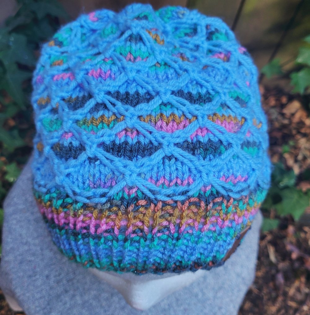 Dusk at the Lake Mermaid Stitch Hat M/L