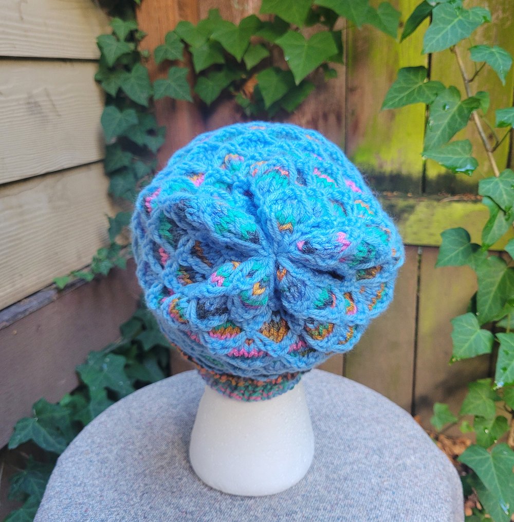 Dusk at the Lake Mermaid Stitch Hat M/L