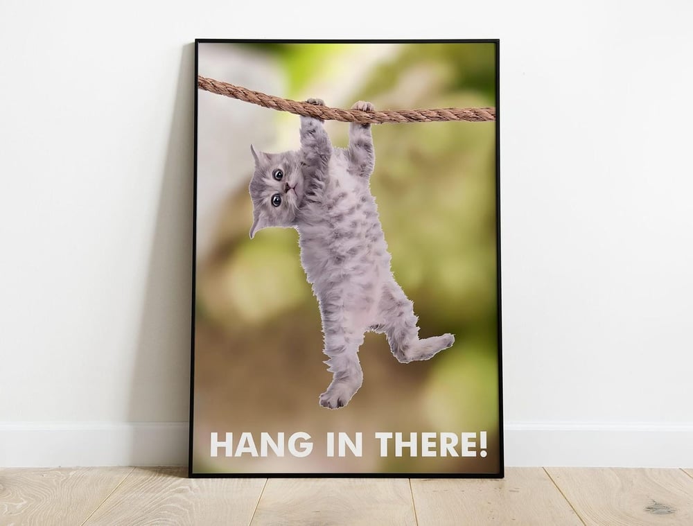 Hang In There Cat Poster - Inspirational Poster 