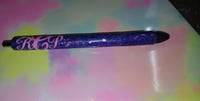 Purple glitter pen 