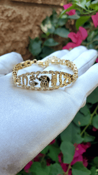 Image 2 of Gold Plated 7 Amuleto Esclava 