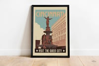 Image 2 of Fountain Square 1930's Travel Print