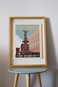 Image 3 of Fountain Square 1930's Travel Print