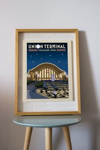 Image 3 of Union Terminal 1930's Travel Print