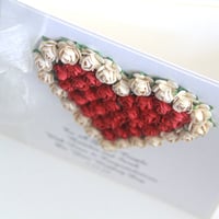 Image 2 of Customisable Wedding Card. Bespoke Luxury Wedding Card. Red Cream.
