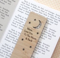 Image 4 of Mum Love You To The Moon and Back. Mum Bookmark. Mum Gift.