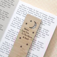 Image 5 of Mum Love You To The Moon and Back. Mum Bookmark. Mum Gift.