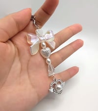 Image 1 of Coquette y2k Angelic Pearl Keychain Phone Strap