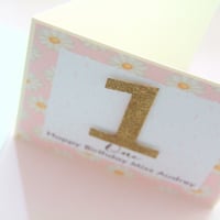 Image 3 of Daisy Birthday Card. Personalised Birthday Card. Daisies