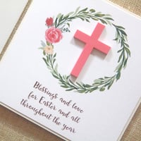 Image 1 of Easter Card. Blessings and Love For Easter. Religious Easter Card.