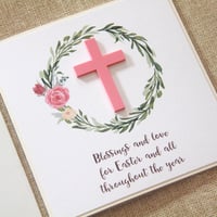 Image 2 of Easter Card. Blessings and Love For Easter. Religious Easter Card.